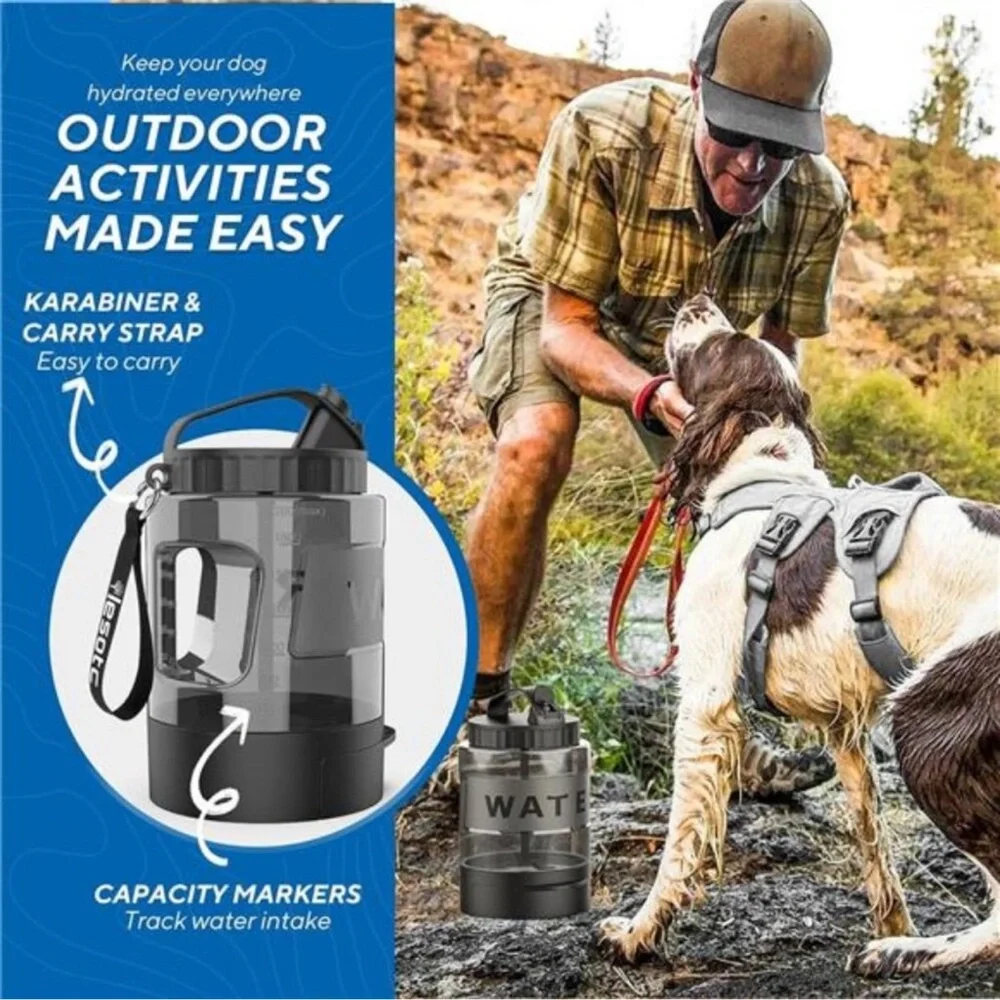 Dog Water Bowl Dispenser,Travel Dog Bowls for Camping Dog Park Hunting, 77OZ